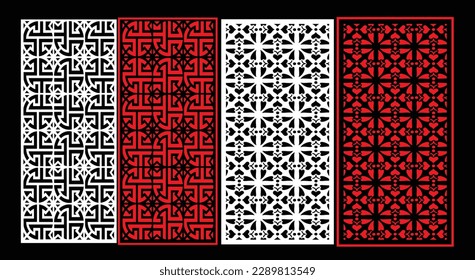 Dekorative Wandpaneele Jali Design CNC-Muster, Laserschnitt-Muster, Router CNCcut.Jali Laser Schnitt dekorative Panel Set mit Spitzen-Muster.