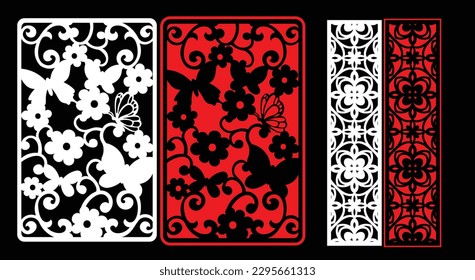 Decorative wall panels set Jali design for graphic and plywood,partition, foam, acrylic and CNC machine cutting.