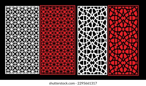 Paneles de pared decorativos para el diseño de Jali para el corte de máquinas gráficas y contrachapado, partición, espuma, acrílico y CNC.