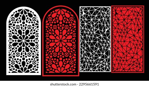 Paneles de pared decorativos para el diseño de Jali para el corte de máquinas gráficas y contrachapado, partición, espuma, acrílico y CNC.