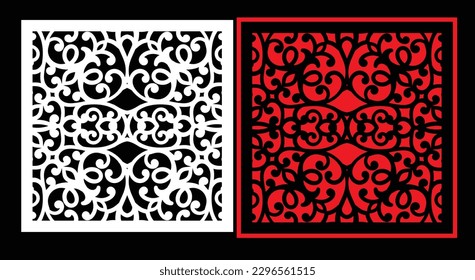 Dekorative Wandpaneele Jali-Design für Grafik- und Sperrholz, Trennwand, Schaum, Acryl und CNC-Maschine Schneiden.