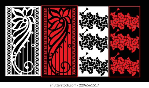 Paneles de pared decorativos para el diseño de Jali para el corte de máquinas gráficas y contrachapado, partición, espuma, acrílico y CNC.