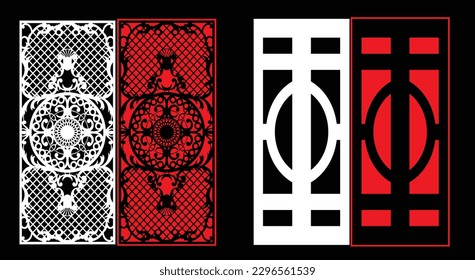Paneles de pared decorativos para el diseño de Jali para el corte de máquinas gráficas y contrachapado, partición, espuma, acrílico y CNC.