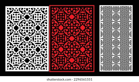 Paneles de pared decorativos para el diseño de Jali para el corte de máquinas gráficas y contrachapado, partición, espuma, acrílico y CNC.
