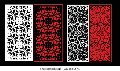 Dekorative Wandpaneele Jali-Design für Grafik- und Sperrholz, Trennwand, Schaum, Acryl und CNC-Maschine Schneiden.