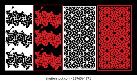 Paneles de pared decorativos para el diseño de Jali para el corte de máquinas gráficas y contrachapado, partición, espuma, acrílico y CNC.
