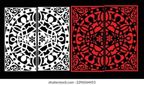 Paneles de pared decorativos para el diseño de Jali para el corte de máquinas gráficas y contrachapado, partición, espuma, acrílico y CNC.
