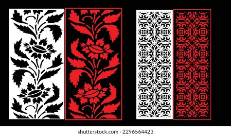 Paneles de pared decorativos para el diseño de Jali para el corte de máquinas gráficas y contrachapado, partición, espuma, acrílico y CNC.

