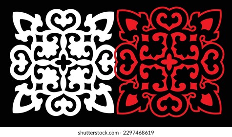 Decorative wall panels set Jali design CNC pattern, laser cutting pattern, router CNCcutting.Jali Laser cut decorative panel set with lace pattern.