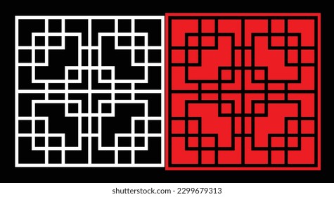 Paneles de pared decorativos conjunto de diseño de Jali patrón CNC, patrón de corte láser, corte CNCcut del router.Panel decorativo de corte láser Jali con patrón de encaje.