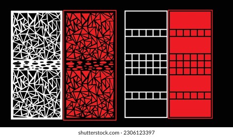 Paneles de pared decorativos conjunto de diseño de Jali patrón CNC, patrón de corte láser, corte CNCcut del router.Panel decorativo de corte láser Jali con patrón de encaje.