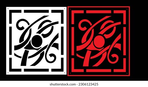 Decorative wall panels set Jali design CNC pattern, laser cutting pattern, router CNCcutting.Jali Laser cut decorative panel set with lace pattern.