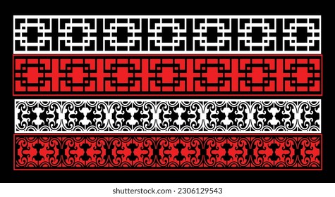 Decorative wall panels set Jali design CNC pattern, laser cutting pattern, router CNCcutting.Jali Laser cut decorative panel set with lace pattern.