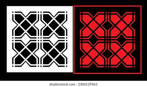 Decorative wall panels set Jali design CNC pattern, laser cutting pattern, router CNCcutting.Jali Laser cut decorative panel set with lace pattern.