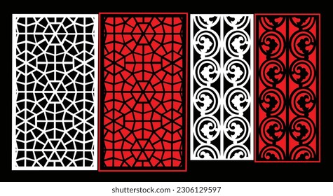 Dekorative Wandpaneele Jali Design CNC-Muster, Laserschnitt-Muster, Router CNCcut.Jali Laser Schnitt dekorative Panel Set mit Spitzen-Muster.
