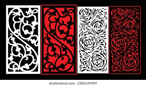 Dekorative Wandpaneele Jali Design CNC-Muster, Laserschnitt-Muster, Router CNCcut.Jali Laser Schnitt dekorative Panel Set mit Spitzen-Muster.