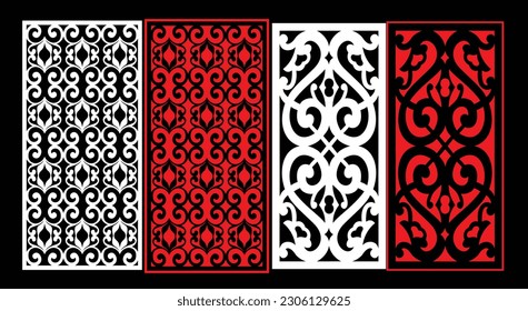 Dekorative Wandpaneele Jali Design CNC-Muster, Laserschnitt-Muster, Router CNCcut.Jali Laser Schnitt dekorative Panel Set mit Spitzen-Muster.