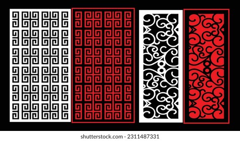 Dekorative Wandpaneele Jali Design CNC-Muster, Laserschnitt-Muster, Router CNCcut.Jali Laser Schnitt dekorative Panel Set mit Spitzen-Muster.