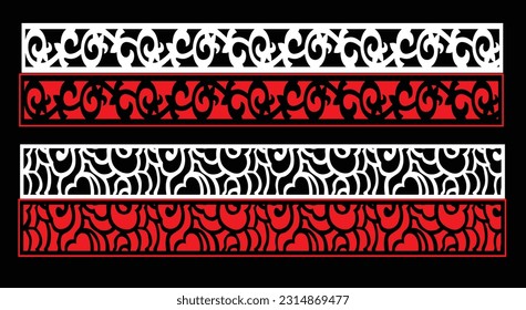 Paneles de pared decorativos conjunto de diseño de Jali patrón CNC, patrón de corte láser, corte CNCcut del router.Panel decorativo de corte láser Jali con patrón de encaje.