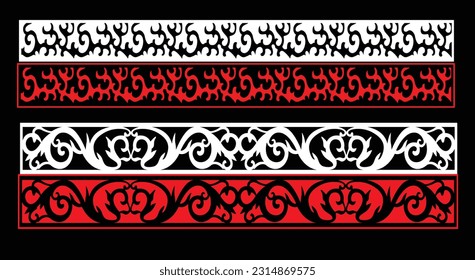 Decorative wall panels set Jali design CNC pattern, laser cutting pattern, router CNCcutting.Jali Laser cut decorative panel set with lace pattern.