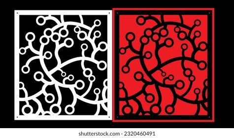Decorative wall panels set Jali design CNC pattern, laser cutting pattern, router CNCcutting.Jali Laser cut decorative panel set with lace pattern.