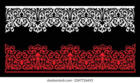 Decorative wall panels set Jali design CNC pattern, laser cutting pattern, router CNCcutting.Jali Laser cut decorative panel set with lace pattern.