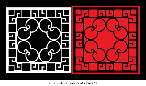 Paneles de pared decorativos conjunto de diseño de Jali patrón CNC, patrón de corte láser, corte CNCcut del router.Panel decorativo de corte láser Jali con patrón de encaje.
