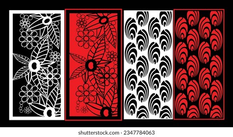 Dekorative Wandpaneele Jali Design CNC-Muster, Laserschnitt-Muster, Router CNCcut.Jali Laser Schnitt dekorative Panel Set mit Spitzen-Muster.