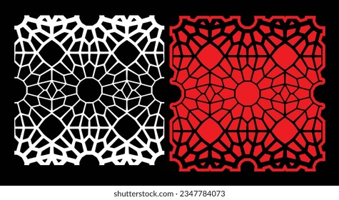 Decorative wall panels set Jali design CNC pattern,laser cutting pattern,router CNCcutting.Jali Laser cut decorative panel set with lace pattern.