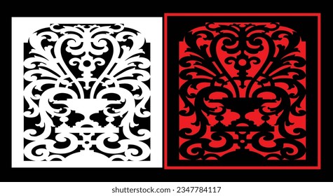 Paneles de pared decorativos conjunto de diseño de Jali patrón CNC, patrón de corte láser,corte de router CNCcut.Panel decorativo de corte láser Jali con patrón de encaje.