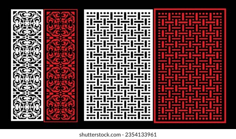 Decorative wall panels set Jali design CNC pattern,laser cutting pattern,router CNCcutting.