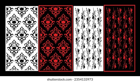 Decorative wall panels set Jali design CNC pattern,laser cutting pattern,router CNCcutting.