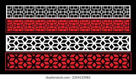 Decorative wall panels set Jali design CNC pattern,laser cutting pattern,router CNCcutting.