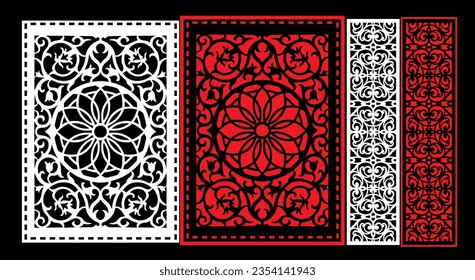 Decorative wall panels set Jali design CNC pattern,laser cutting pattern,router CNCcutting.