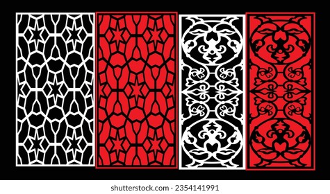 Decorative wall panels set Jali design CNC pattern,laser cutting pattern,router CNCcutting.