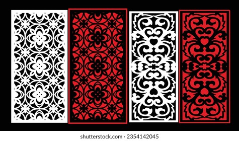 Decorative wall panels set Jali design CNC pattern,laser cutting pattern,router CNCcutting.