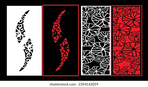 Paneles de pared decorativos conjunto de diseño Jali patrón CNC, patrón de corte láser, corte CNC del router.