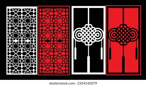 Decorative wall panels set Jali design CNC pattern,laser cutting pattern,router CNCcutting.