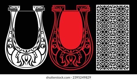 Decorative wall panels set Jali design CNC pattern,