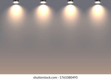 decorative wall spotlights falling from above background