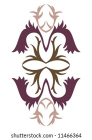 Decorative wallpaper design in shape