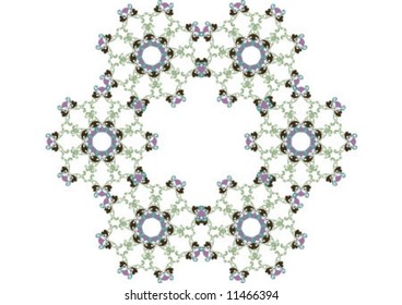 Decorative wallpaper design in shape