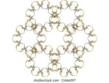 Decorative wallpaper design in shape