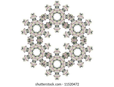 Decorative wallpaper design in shape