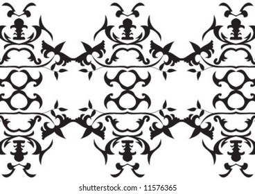 Decorative wallpaper design in shape