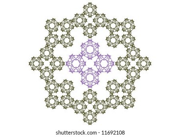 Decorative wallpaper design in shape