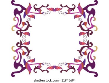 Decorative wallpaper design in shape