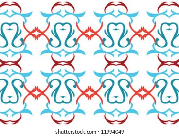 Decorative wallpaper design in shape