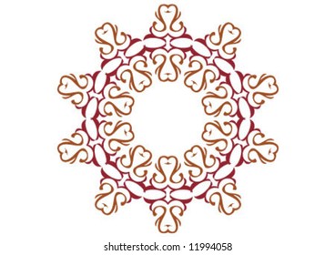 Decorative wallpaper design in shape