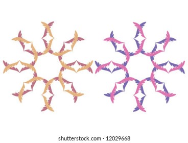 Decorative wallpaper design in shape